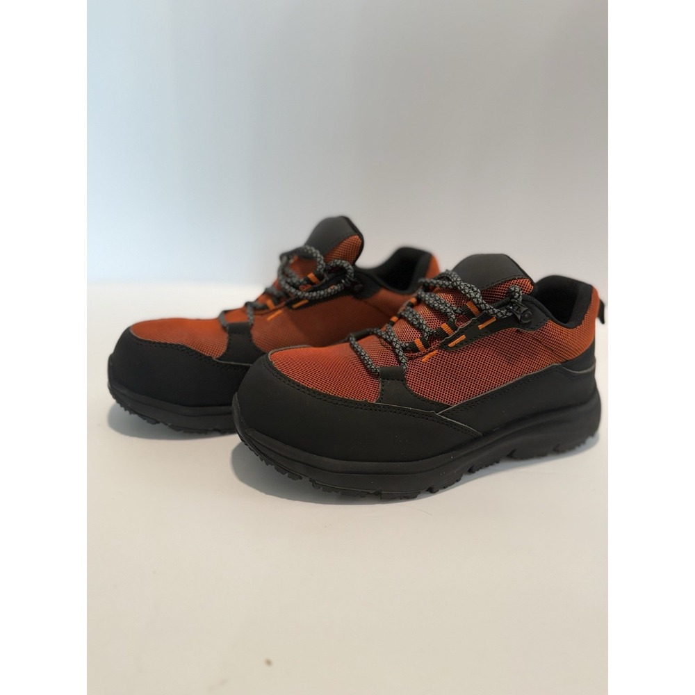 Waterproof Mesh Outdoor Work Sneakers Orange Black EU 37‎ Slip Resistant Low Top